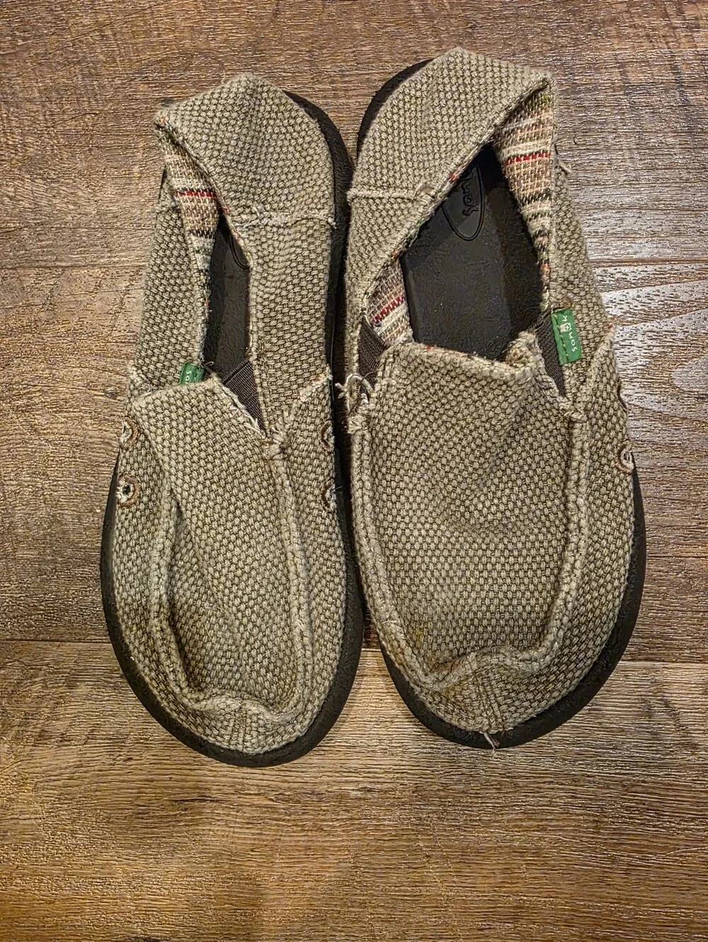 Sanuk Vagabond Slip on Casual Shoes Brown SBF1061Y Size 4 Big Kids